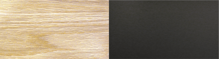 高級なホワイトオーク無垢材とメラミン化粧板仕上げ