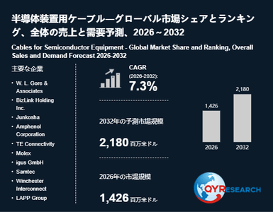 上記の図表／データは、QYResearchの最新レポート「半導体装置用ケーブル―グローバル市場シェアとランキング、全体の売上と需要予測、2026～2032」から引用されています。