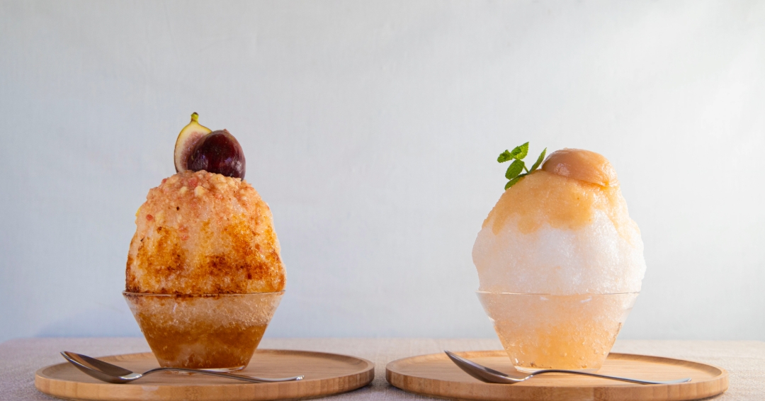 淡路島西海岸「ミエレ ザ ガーデン」暑い夏を乗り切る“ふわふわ冷スイーツ” “お茶×フルーツ”が一緒になったかき氷8月8日より新登場! ~軽やかな口当たりの信州深層天然水の純氷を使用~