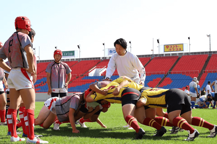 普段は練習しにくいスクラム