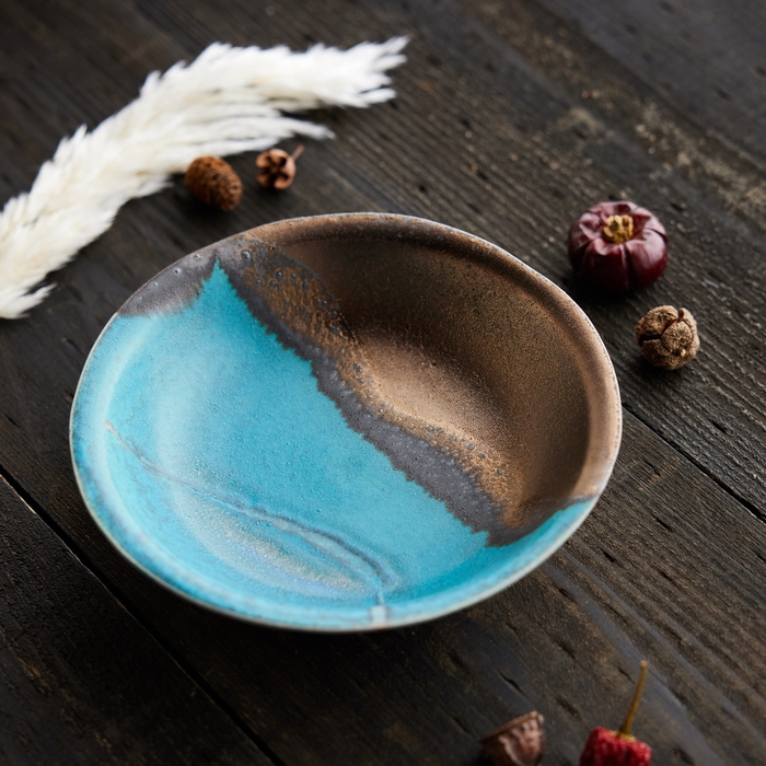 〈信楽四季彩陶 霜降 穂芒〉