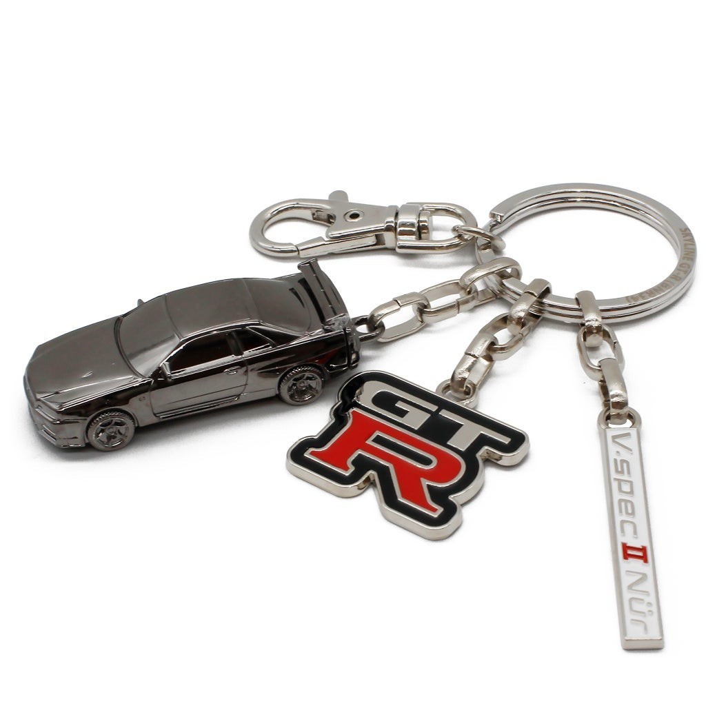 ●新商品●「日産スカイライン GT-R（BNR34）」を立体的に再現した新作キーリング、楽天市場に登場。シリアルナンバー入り、5000個限定