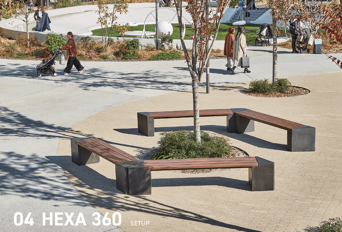 都市空間や樹木と一緒にレイアウト