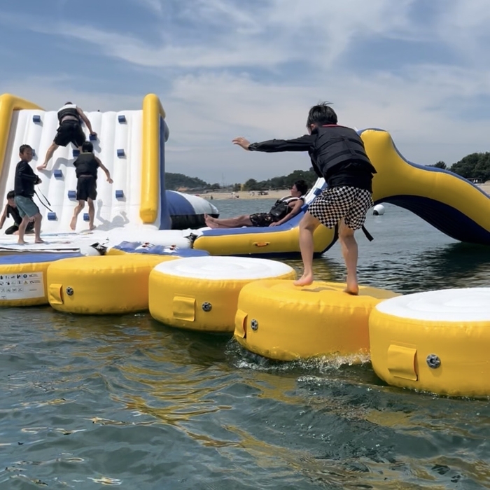 海上で揺れるオーバルパッド