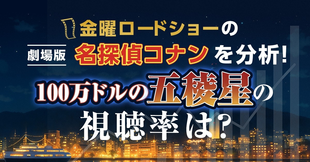 金曜ロードショーの劇場版名探偵コナンを分析!「100万ドルの五稜星」の視聴率は?