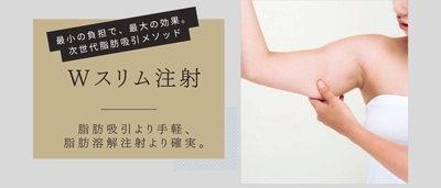 【共立美容外科】新メニュー「Wスリム注射」導入　 最新の切らない痩身施術　脂肪吸引より手軽、脂肪溶解注射より着実