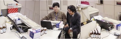 はやぶさ管制室内のブログ執筆スペース