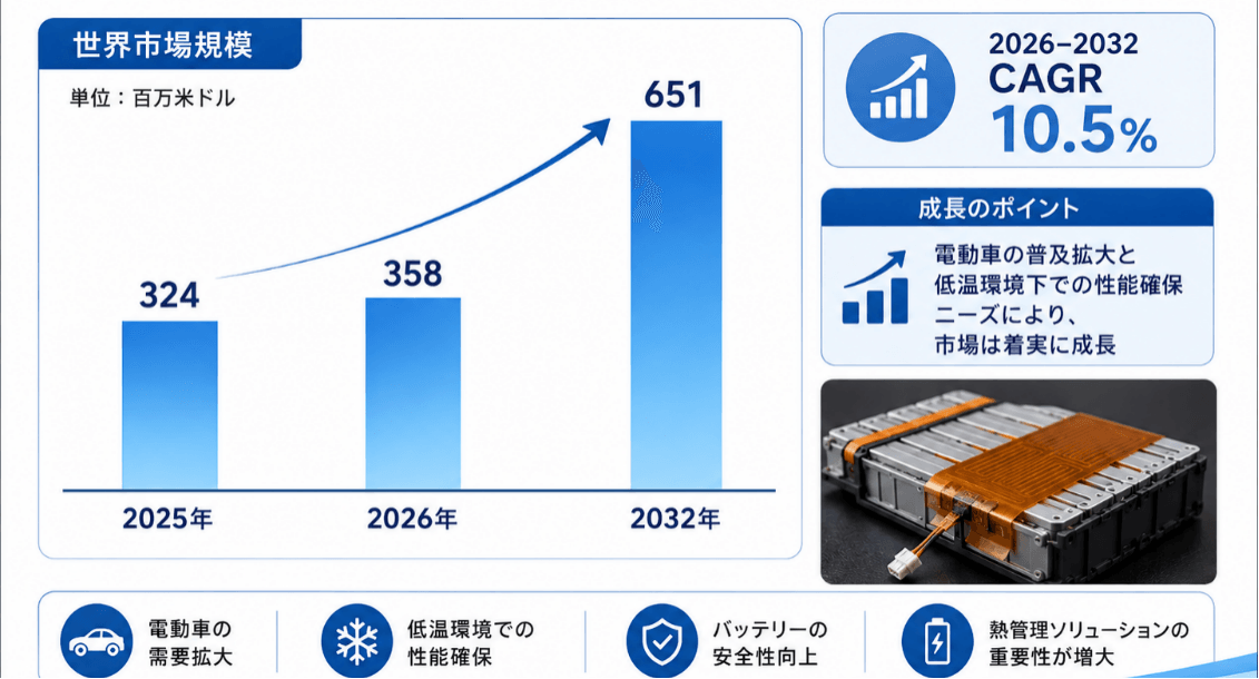 駆動用バッテリー用フィルムヒーターマーケットリサーチ：調査方法＋業界分析＋売上規模