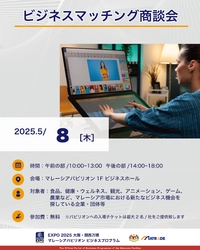 EXPO 2025 大阪・関西万博  マレーシアパビリオン ビジネスプログラム　 4週目　商談会・セミナーを5/8(木)・5/9(金)に開催