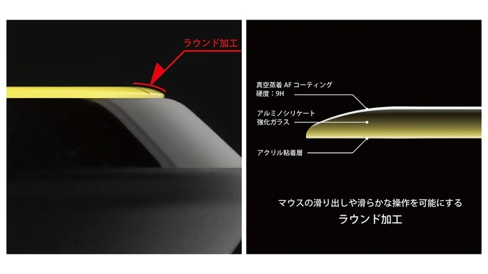 GRAPHT ガラス マウスソール ラウンド加工について