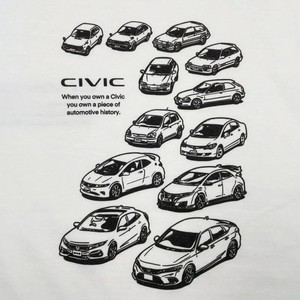 2401HD41-07 シビック Honda CIVIC HISTORY Tシャツ