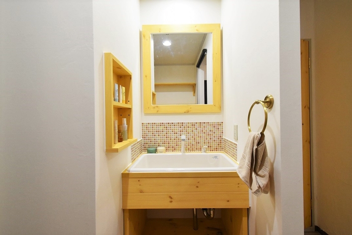 世界にひとつしかない当物件オリジナルのナチュラル洗面台(他室転用)