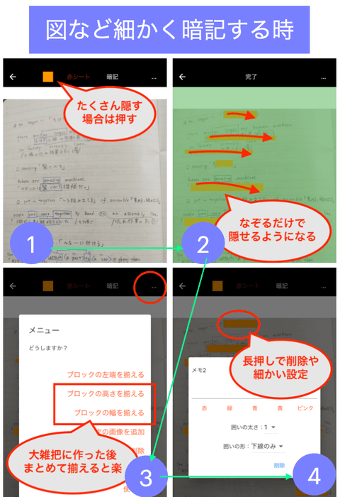 図など細かく赤シート暗記する方法 カクセル カクセル