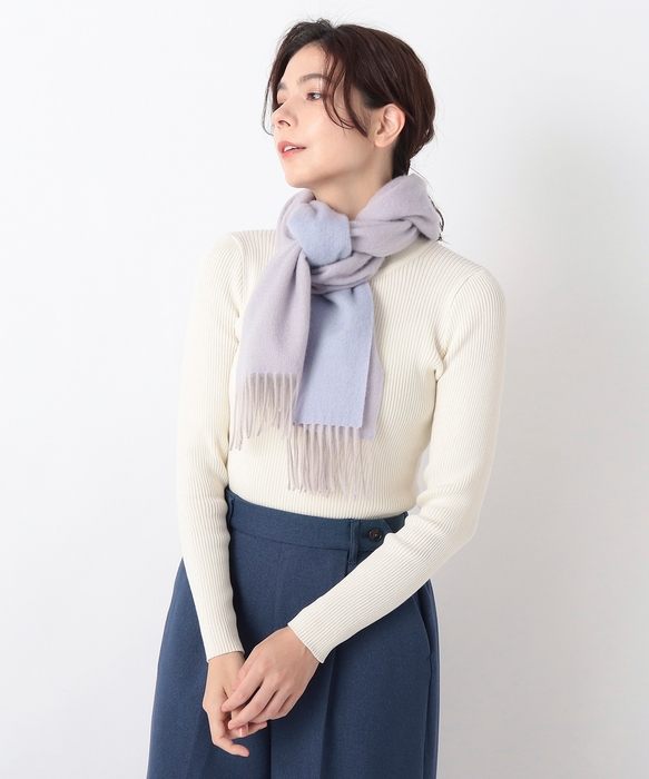 フルラカシミヤ100%リバーシブルマフラー24-135-46010