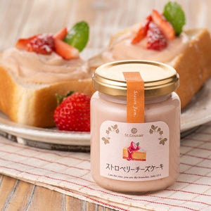 ラベルデザインも華やかな「季節限定　ストロベリーチーズケーキ」