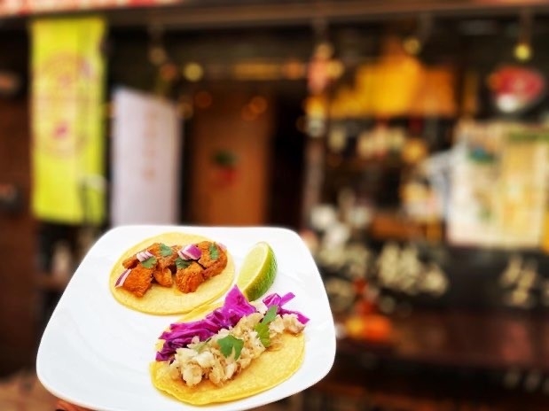 タコス(ビーフ&白身魚)