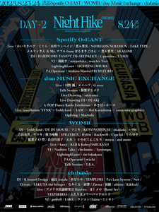 DAY 2：ラインナップ
