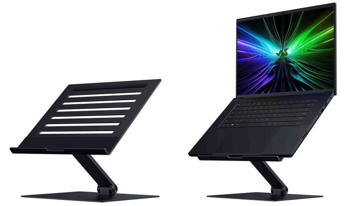 Razer Adjustable Laptop Stand‐製品画像、使用時のイメージ画像