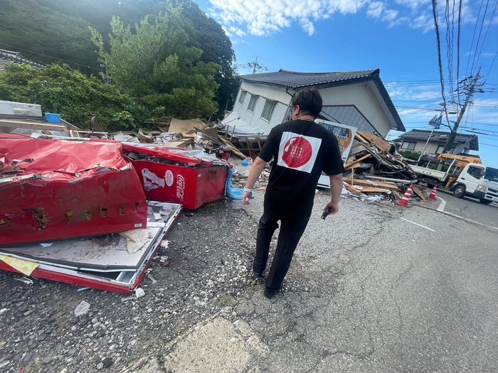 被災地の悲惨な状況に言葉を失う