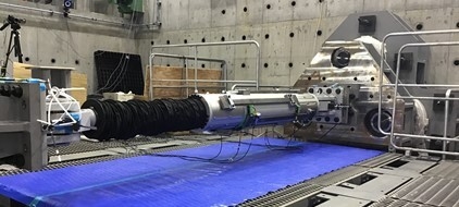 写真1:フェイルセーフ制動装置の性能実証実験の様子