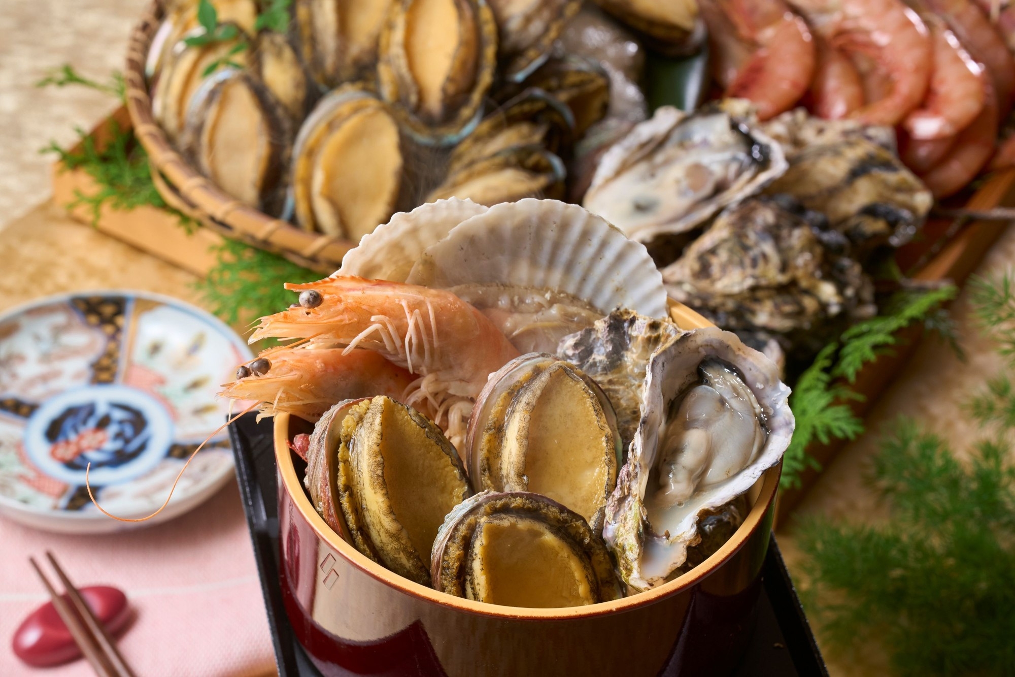 あわびの海鮮浜蒸し