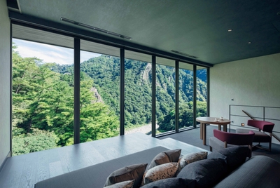 客室からの朝の風景