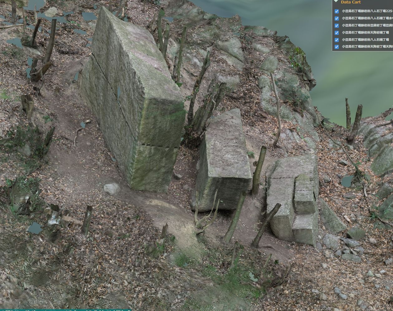 大坂城石垣石丁場跡岩谷石丁場豆腐岩丁場(香川県小豆島)