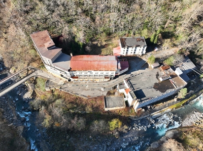 現在の天人峡の廃屋