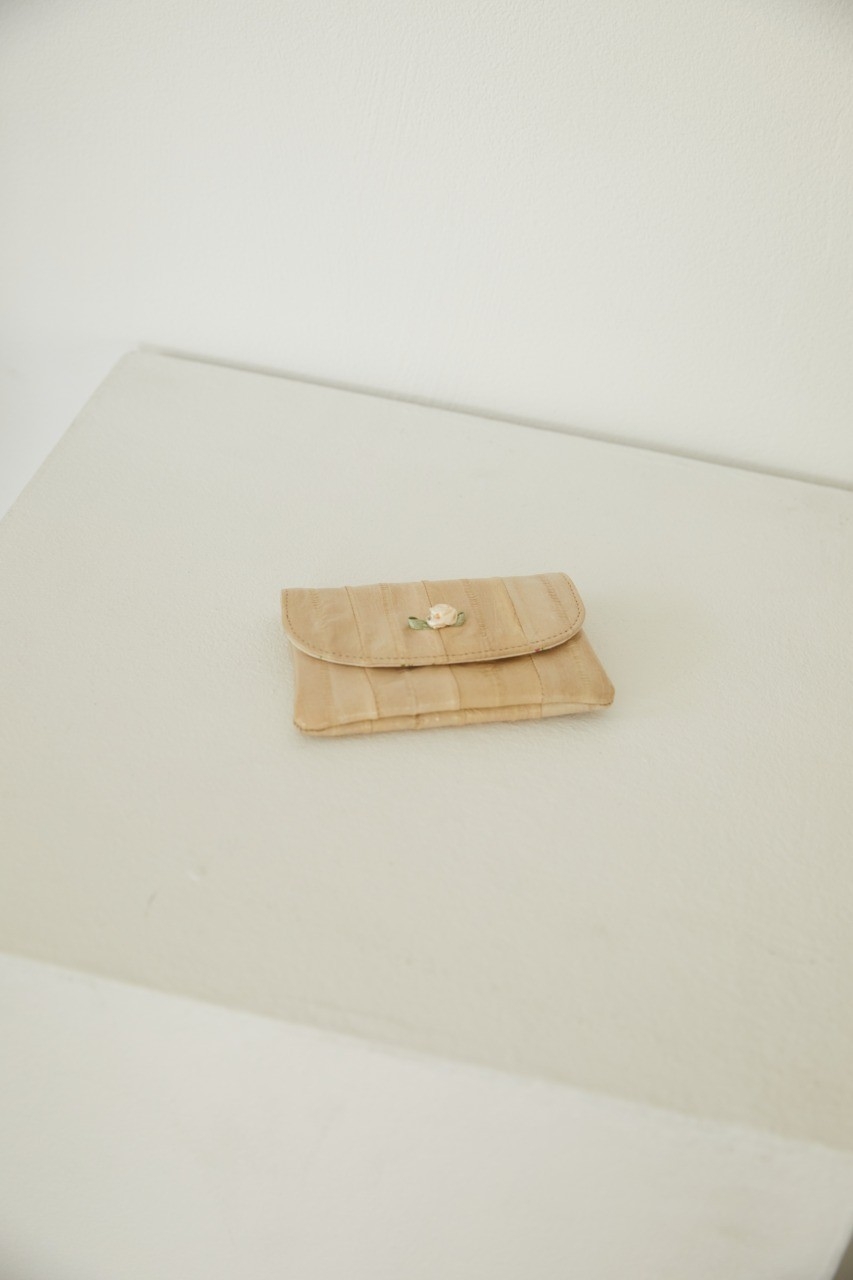 2025SA09/シンプルカードホルダーローズ(ベージュ)