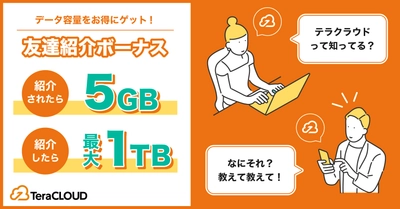 友達紹介👭でデータ容量【最大1TB】GET！写真📸動画🎞をバックアップするなら「TeraCLOUD」