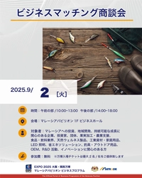 EXPO 2025 大阪・関西万博  マレーシアパビリオンビジネスプログラム 【21週目(9/1～9/5)　商談会・セミナーの開催】