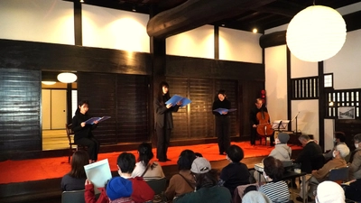 大阪国際学園 芸術文化教育センター主催『朗読劇「セロ弾きのゴーシュ」、講演』をもりぐち歴史館で開催