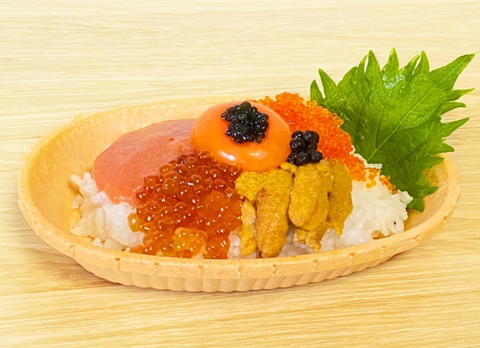 お皿はえびせん!地球には優しいメニューです