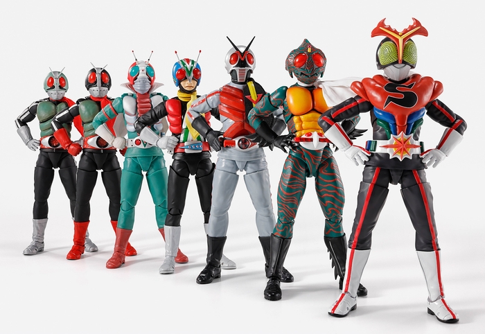 栄光の7人ライダー イメージ ※画像内の「S.H.Figuarts（真骨彫製法） 仮面ライダーストロンガー」以外の商品は別売りです。