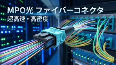 図. MPO光ファイバーコネクタの製品画像