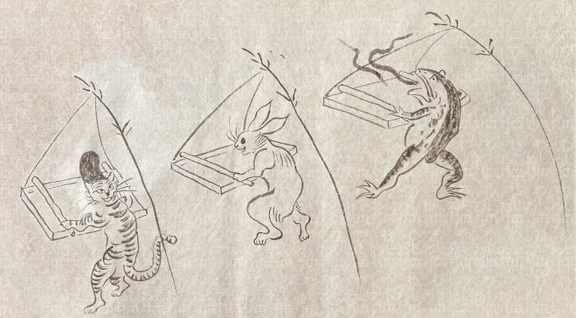 手漉き和紙絵巻『鳥獣戯画~手漉き和紙ができるまで~』展