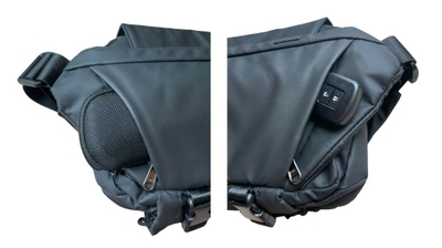 左右のファスナー式サイドポケット