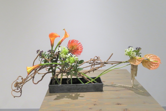 (第1部)キウイ蔓を構造物に使った非対称のアレンジメント