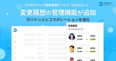 コラボラティブ経営管理サービス「DIGGLE」に変更履歴の管理機能が追加。ガバナンスとコラボレーションを強化
