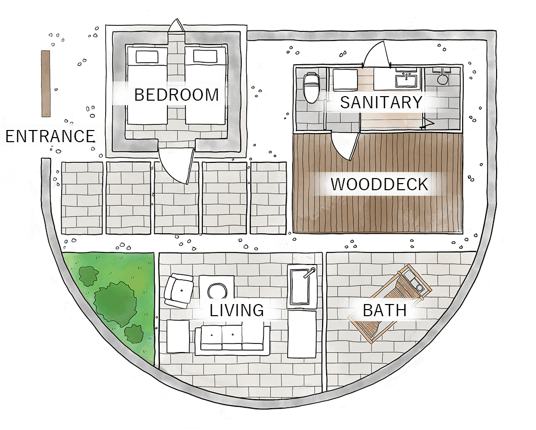 グランピングサイト内イメージ図