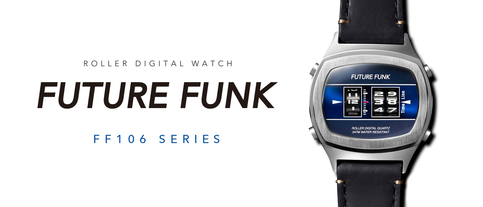 ローラー式腕時計「FUTURE FUNK」にオーバルシェイプの 新シリーズが