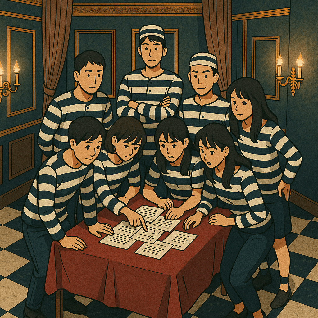 異能犯収容所からの脱出イラスト