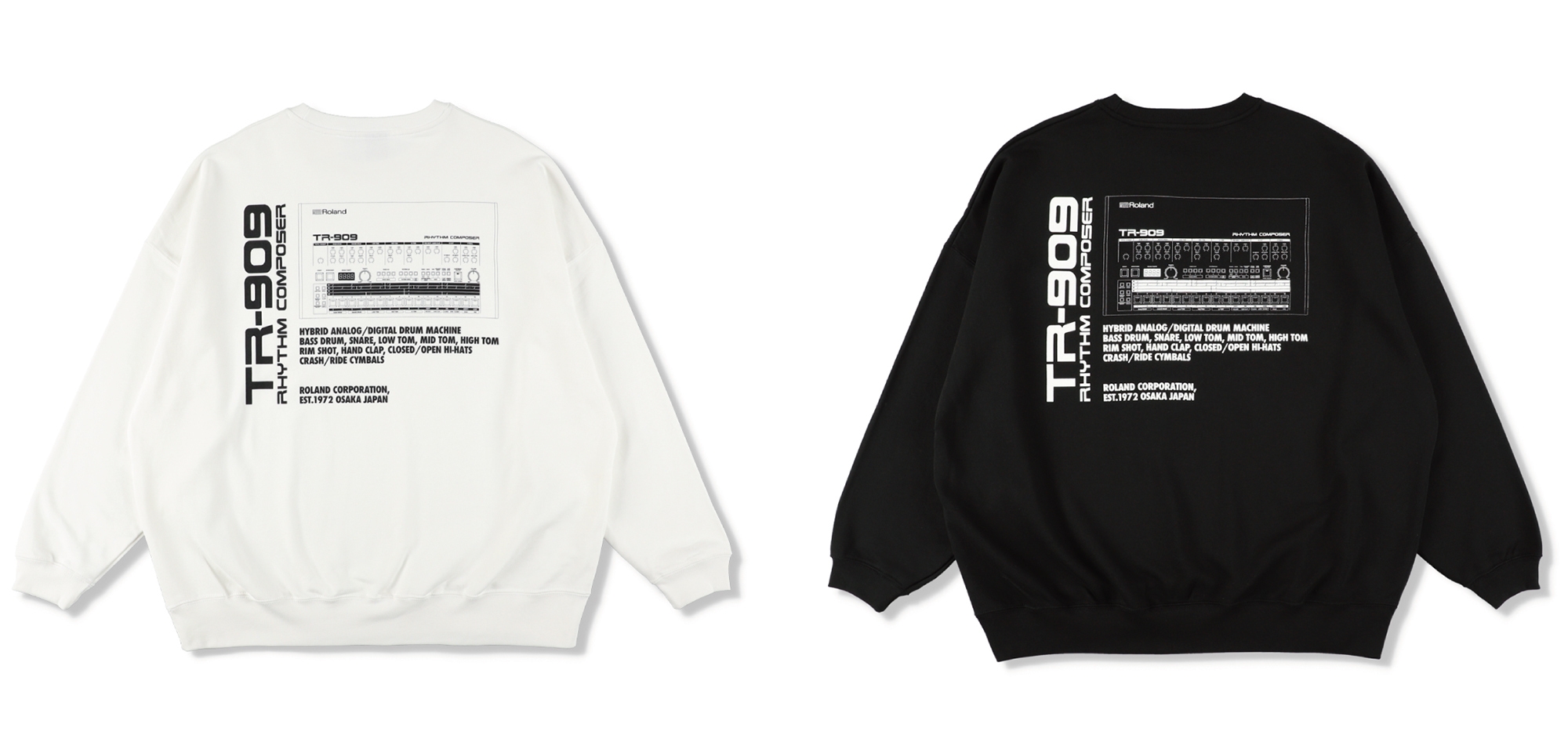 TR-909 CREW NECK SWEATSHIRT(ISNESS MUSICxROLAND)