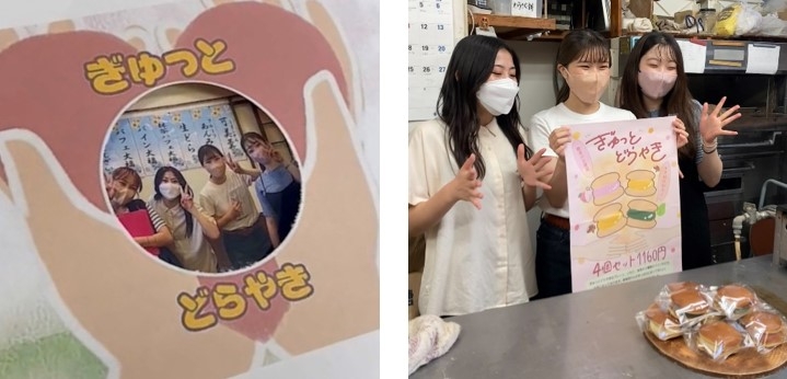 写真とメッセージを添えることができるのし紙(左)、商品のPR動画撮影風景(右)