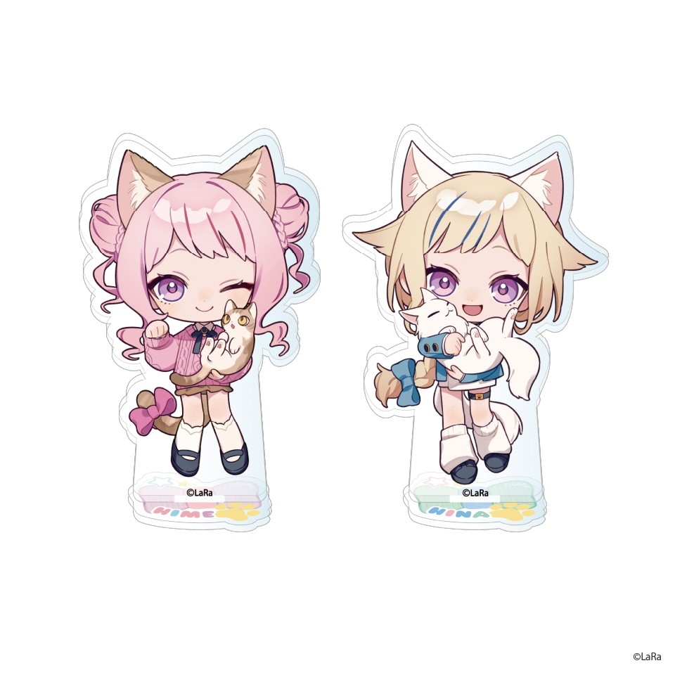 ▲HIMEHINA デフォルメアクリルスタンド~もふもふ猫日和~(全2種) ¥880(税込)