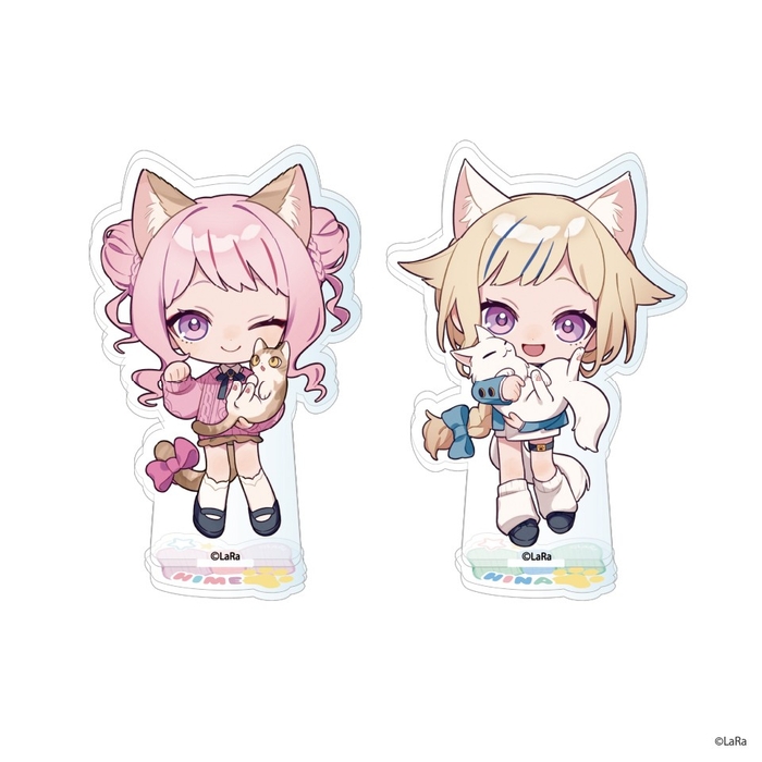 ▲HIMEHINA デフォルメアクリルスタンド~もふもふ猫日和~(全2種) ¥880(税込)