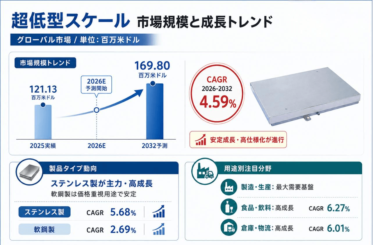 日本市場における超低型スケールの市場規模：売上規模・シェア・主要事業者別ランキング