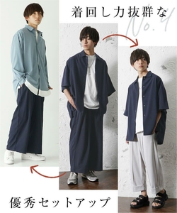 MinoriTY ORIGINAL 落ち感ビッグドルマン5分袖セットアップ