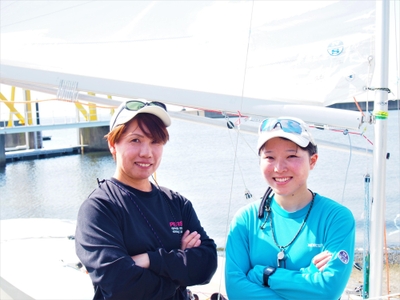 スナイプ女子世界選手権に出場した森・奥村（写真右）ペア