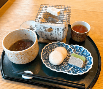 eXcafe冬の風物詩「ほっこり、ぜんざいセット」